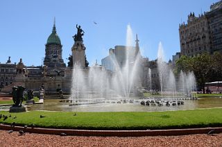 
The Monument to the Two Congresses With The Congress Building Behind Buenos Aires
